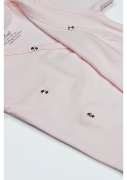 Bistyle Organik Natural Basic Style Kruvaze Uzun Kol Body BS17102 Pembe fırsatları