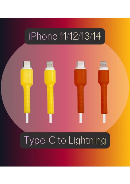 Ios Type-C To Lightning Şarj Kablo Ucu Koruyucu – iPhone 11-12-13-14 | Taraftar Renkleri Seti | Gs