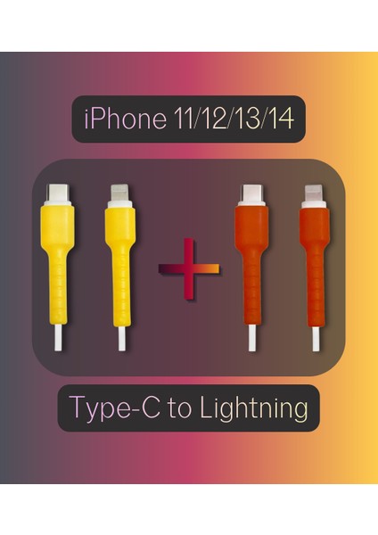 Ios Type-C To Lightning Şarj Kablo Ucu Koruyucu – iPhone 11-12-13-14 | Taraftar Renkleri Seti | Gs indirimleri
