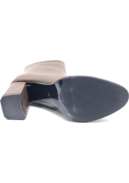 Feles Dikiş Detaylı Klasik Topuklu Kadın Bot indirimleri