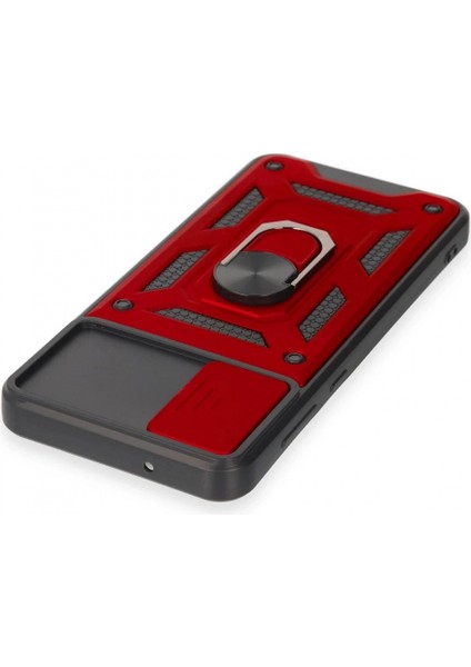 Ieg Samsung Galaxy A04E Kılıf Pars Lens Yüzüklü Silikon - Kırmızı fırsatları