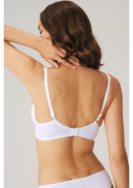Bicomi Beyaz Balenli Desteksiz Dolgusuz Askıları Çıkabilen Günlük Klasik T-Shirt Sütyeni fiyatları