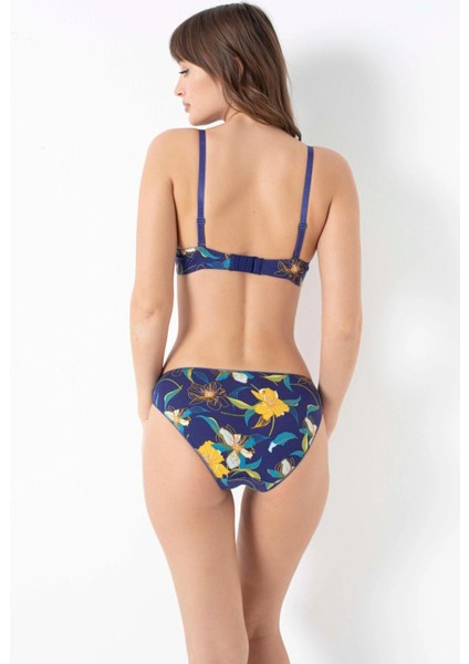 Bicomi Viskon Balenli Destekli Dolgulu Çiçek Baskılı Sütyen ve Slip Takım fiyatları