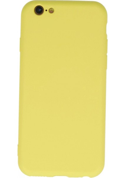 Ieg iPhone 6 Plus Kılıf Nano Içi Kadife Silikon - Sarı
