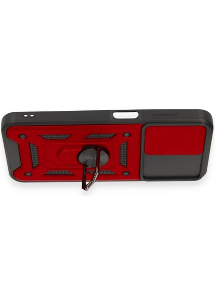 Ieg Samsung Galaxy A14 4g Kılıf Pars Lens Yüzüklü Silikon - Kırmızı modelleri