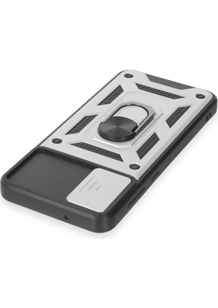 Ieg Samsung Galaxy A04E Kılıf Pars Lens Yüzüklü Silikon - Gümüş fırsatları