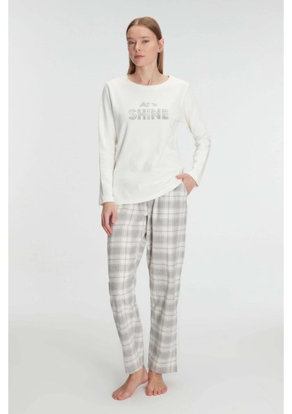 Anıl Uzun Kol Pamuklu Kışlık Pijama Takımı