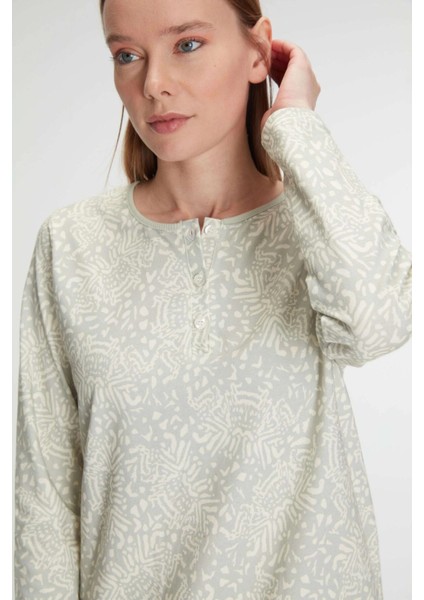 Bicomi Pamuklu Uzun Kollu Gecelik fırsatları