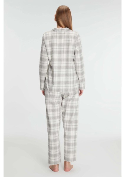 Anıl Kare Desenli Pamuklu Gömlek Pijama Takımı modelleri