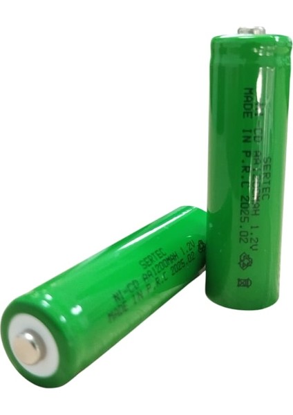 1.2V 1200 Mah - AA - Ni-Cd Şarjlı Pil - (Başlı)