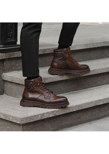 Erkek Kahverengi Hakiki Deri Günlük Bot 4K1UB16282