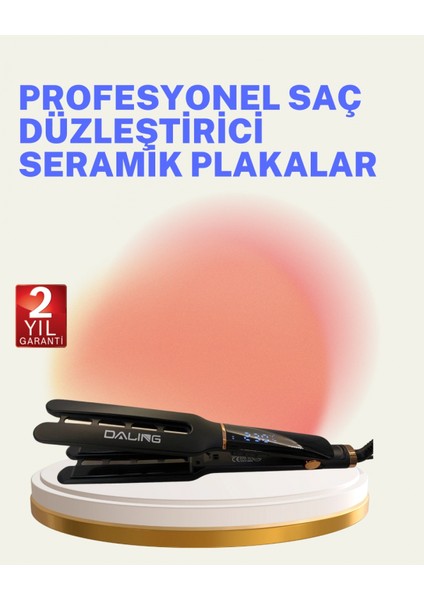 Ieg® Saç Düzleştirici Seramik Plakalı 230C Hızlı Isınma 360° Kablo