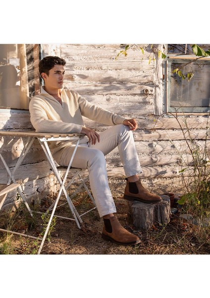 Erkek Deve Tüyü Hakiki Deri Chelsea Bot 3K1OB16191