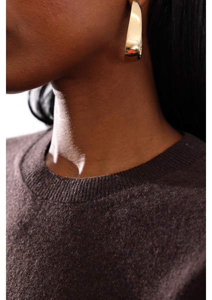 Kahverengi Bisiklet Yaka Kaşmir Basic Triko fırsatları