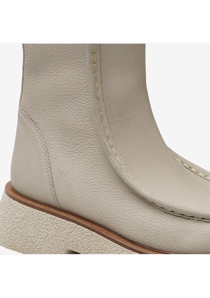Kadın Ekru Hakiki Deri Casual Bot 3K2UB32740