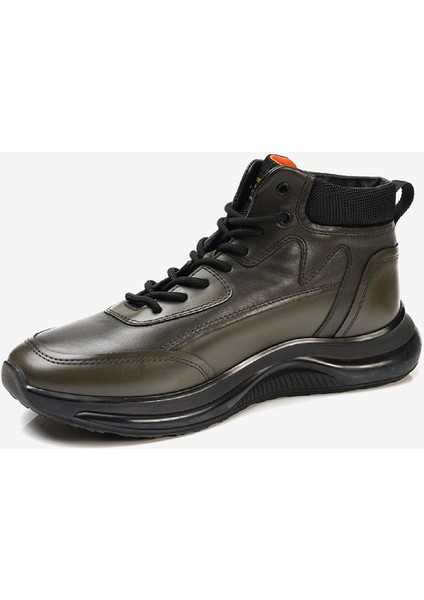 Erkek Haki Hakiki Deri Sneaker Bot 3K1UB16490