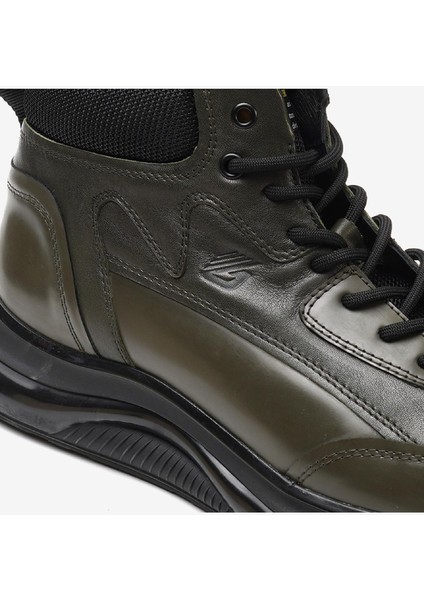 Erkek Haki Hakiki Deri Sneaker Bot 3K1UB16490