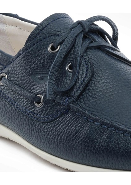 Erkek Lacivert Hakiki Deri Marine Ayakkabı 5Y1MA18470