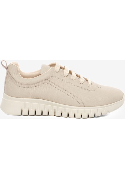 Kadın Ekru Hakiki Deri Ayakkabı 5K2SA33940