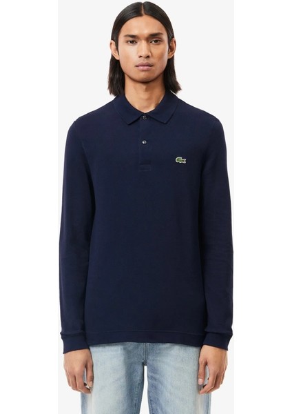 Polo Yaka Uzun Kol Slim Fit Sweatshirt