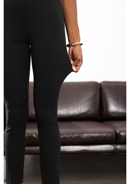 Siyah Likralı Cigarette Kumaş Pantolon 9045 fiyatları