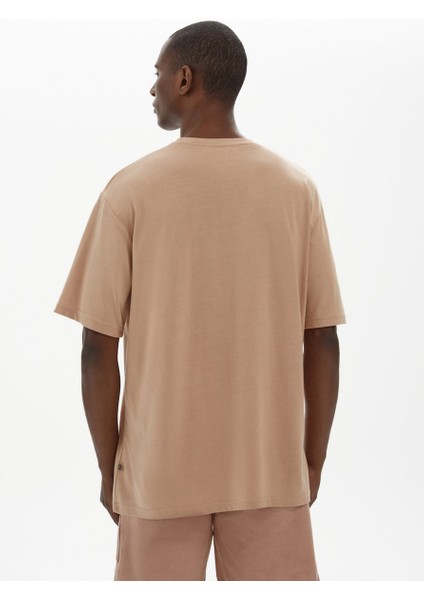 Kısa Kollu Sıfır Yaka Relaxed Pembe T-Shırt modelleri