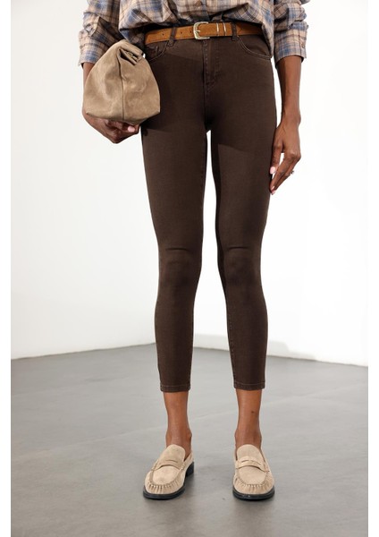 Kahverengi Ithal Full Likra Toparlayan Skinny Jean 7277 indirimleri