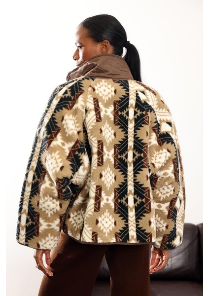 Kahverengi Çift Taraflı Şişme Polar Mont 01304 indirimleri