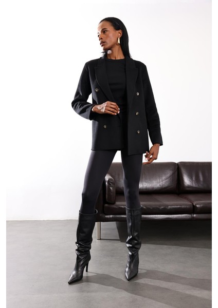 Siyah Comfortlux Yüksek Bel Tayt