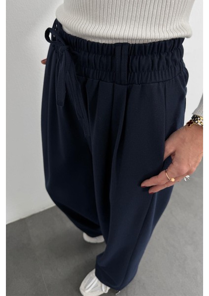 Lacivert Beli Lastikli Kumaş Pantolon 2006 indirimleri