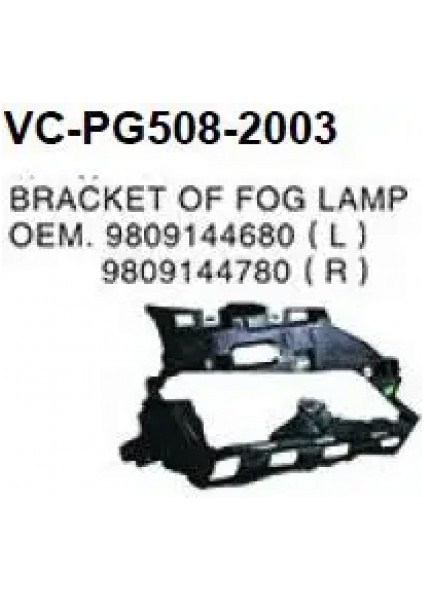 Peugeot 508 2014-2017 Sis Lambası Bağlantı Braketi Sol (Tw) Oem No (9809144680)