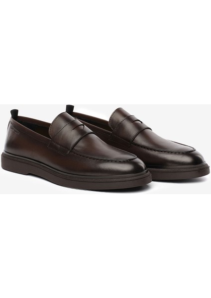 Erkek Kahverengi Hakiki Deri Loafer Ayakkabı 5K1LA18493 modelleri