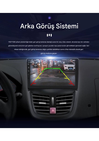 Peugeot 207 2gb Ram 32GB Depolama 9 Inç Wifi Gps Kablosuz Carplay Kamera Multimedya Navigasyon - 2009-2013 indirimleri