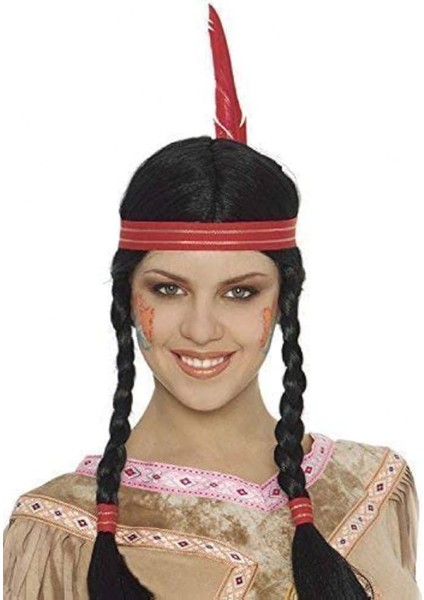 Tüylü Örgülü Kızılderili Parti Peruğu fiyatları