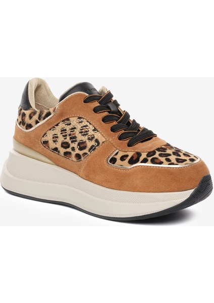 Kadın Taba Leopar Hakiki Deri Spor Ayakkabı 5K2SA34413 fiyatları