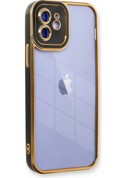 Ieg iPhone 12 Kılıf Liva Lens Silikon - Siyah