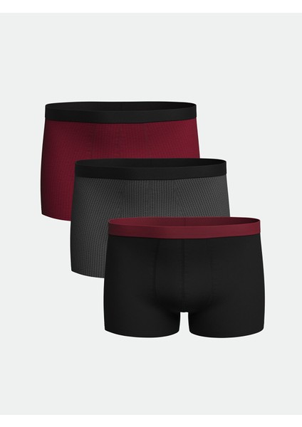 Yeni Sezon Standart Kalıp Pamuklu Esnek Erkek Boxer 3'lü