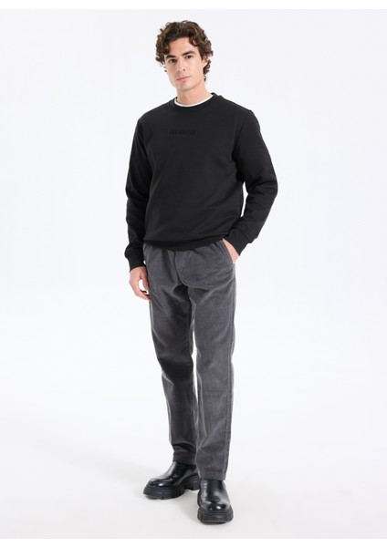 Bol Paça Gri Erkek Kargo Pantolon 12258138_JPSTKANE Corduroy Jogger S