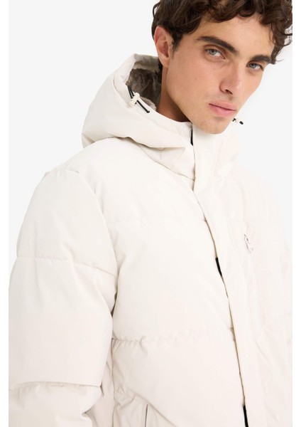 Su İtici Regular Fit Kapüşonlu Astarlı İç Cepli Fermuarlı Cepli Mont F1149AX25WN fırsatları