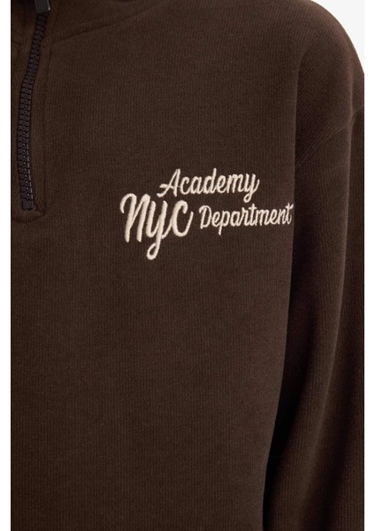 Erkek Çocuk 2'li Takım Yarım Fermuarlı Baskılı Sweatshirt Eşofman Altı G3763A825CW indirimleri