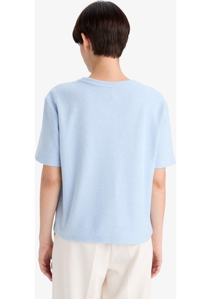 Regular Fit Bisiklet Yaka Kısa Kollu Tişört D8719AX25WN