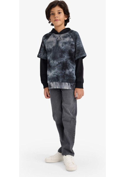 Erkek Çocuk Kapüşonlu Batik Desenli Sweatshirt G4988A825WN fiyatları