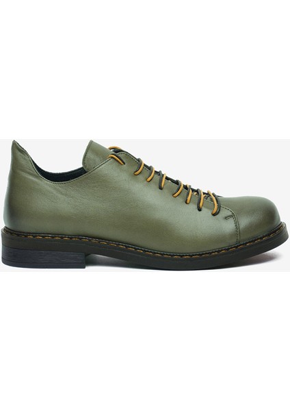 Kadın Haki Hakiki Klasik Ayakkabı 5K2AA59342