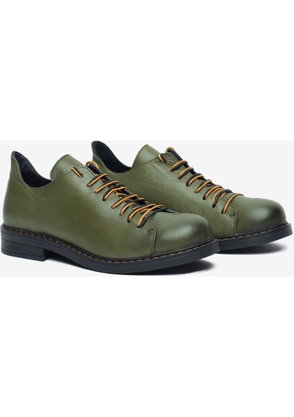 Kadın Haki Hakiki Klasik Ayakkabı 5K2AA59342 modelleri