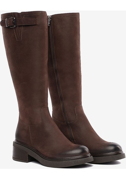 Kadın Kahverengi Hakiki Deri Çizme 5K2UC35182