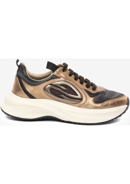 Kadın Bronz Hakiki Deri Spor Ayakkabı 5K2SA34401