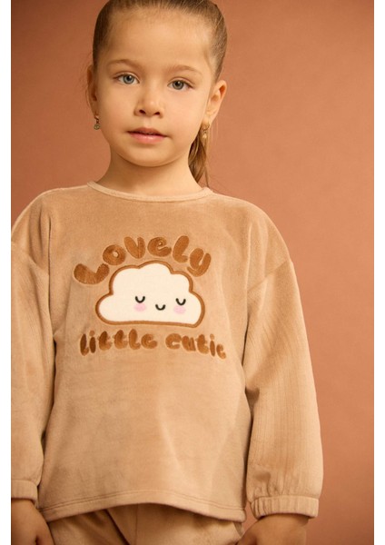 Kız Bebek Pijama Takımı Bulut Baskılı Uzun Kollu Welsoft Pelüş Üst Uzun Alt G1527A525WN fiyatları