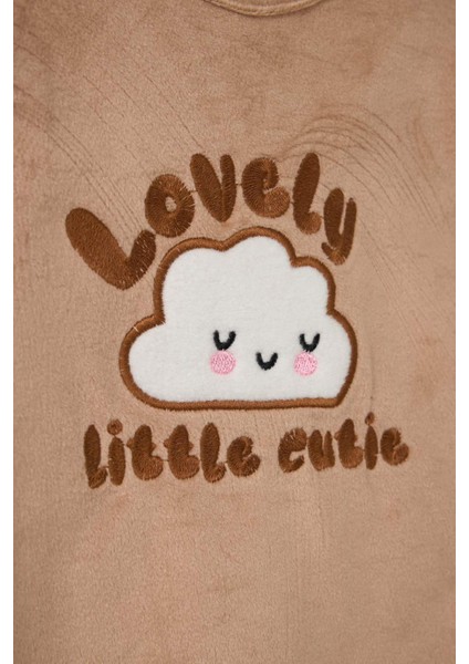 Kız Bebek Pijama Takımı Bulut Baskılı Uzun Kollu Welsoft Pelüş Üst Uzun Alt G1527A525WN indirimleri