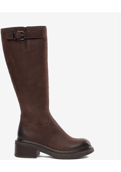 Kadın Kahverengi Hakiki Deri Çizme 5K2UC35182