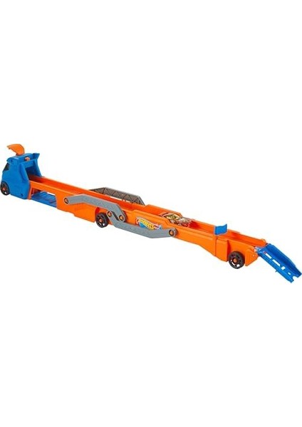 Tır - Yeni Hot Tır - Yeni, Fırlatıcısı Olan ve 40 Cm&apos;lik Piste Dönüşen Kamyon, 9 Oyuncak Araba Sığabilir, 1:64 Ölçekli Araç Dahildir HYT83 modelleri
